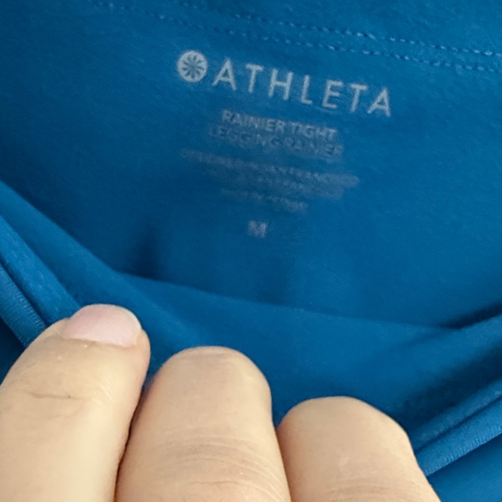 NWT Athleta Rainer Tight / High-Waisted Fleece Lined Leggings with zippered side - Picture 3 of 4